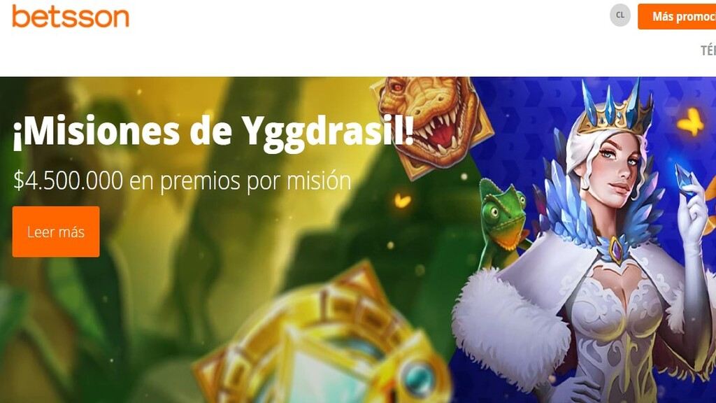 Promoción misiones de Yggdrasil en Betsson Chile