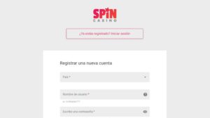 ¿Cómo registrarse en Spin Casino Chile?