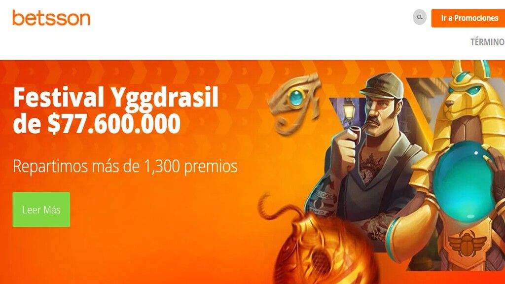 Promoción festival de Yggdrasil de Betsson Chile