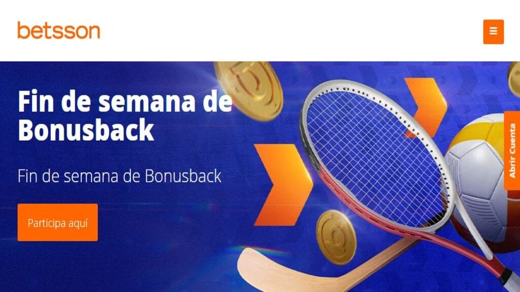 Promoción bonusback de fin de semana de Betsson Chile