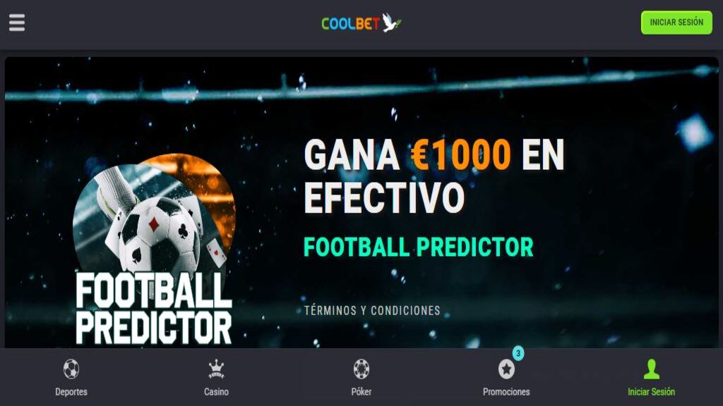 Promoción predicciones de fútbol de Coolbet