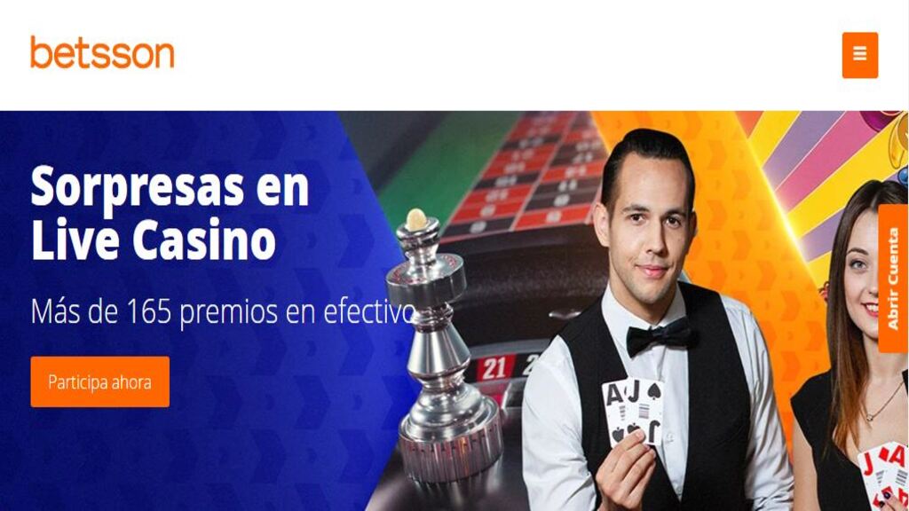 Promoción sorpresas de live casino de Betsson Chile