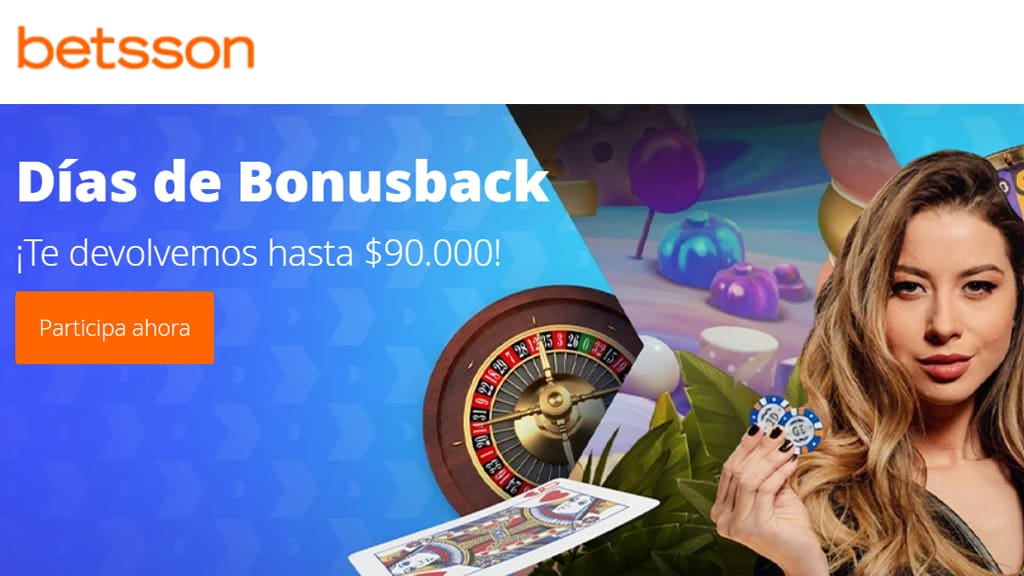 Promoción días de Bonusback en Betsson Chile