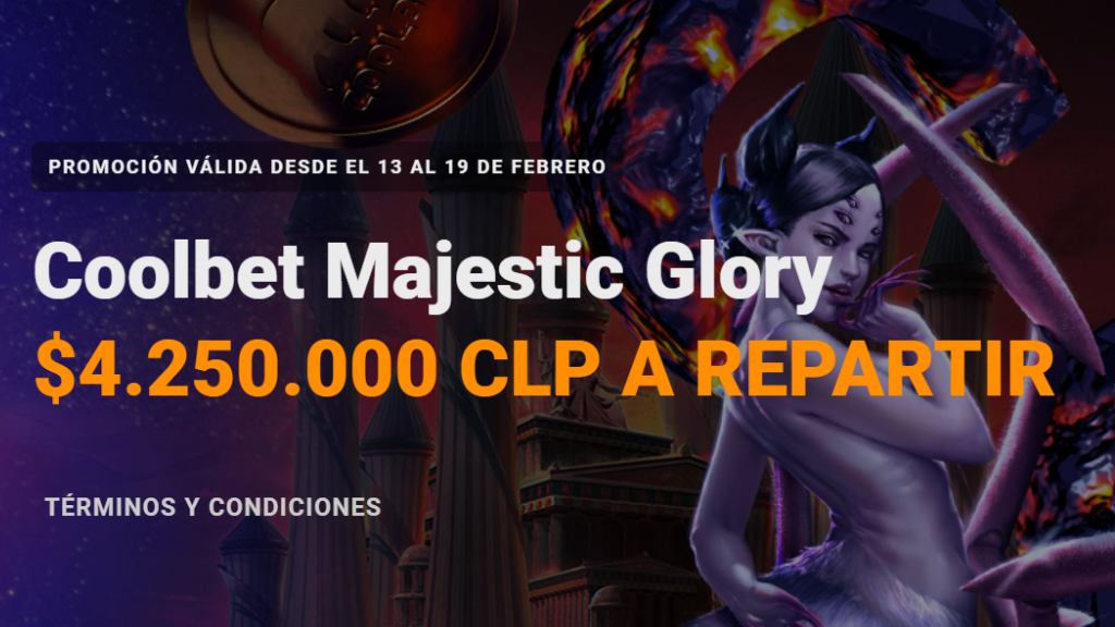 Torneo de slots Coolbet Majestic Glory de Coolbet Chile