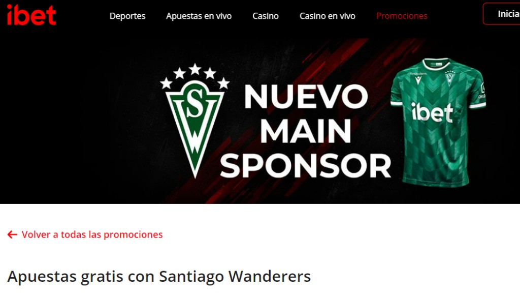 Promo apuesta gratis con Santiago Wanderers de iBet Chile