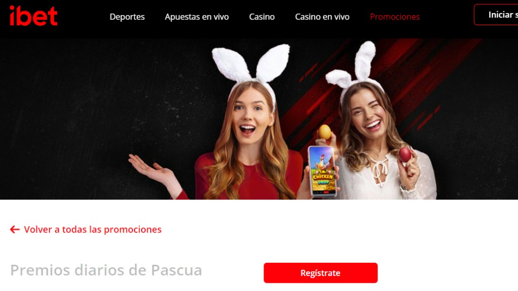 Promo de slots premios diarios de pascua de iBet Chile