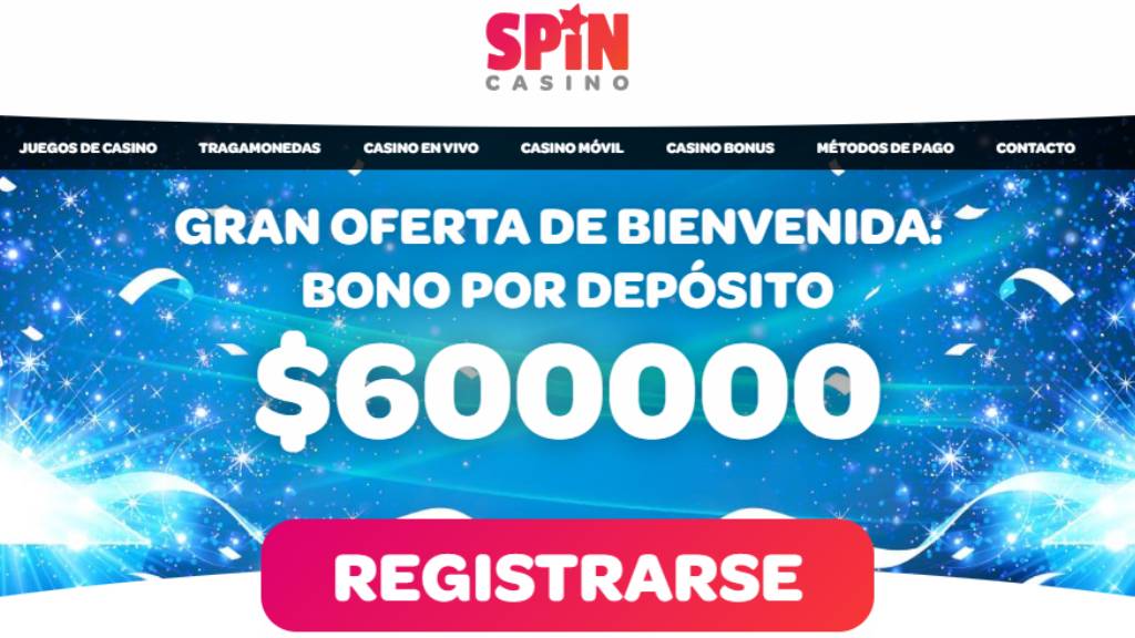 Oferta de bienvenida 600,000 CLP en Spin Casino Chile
