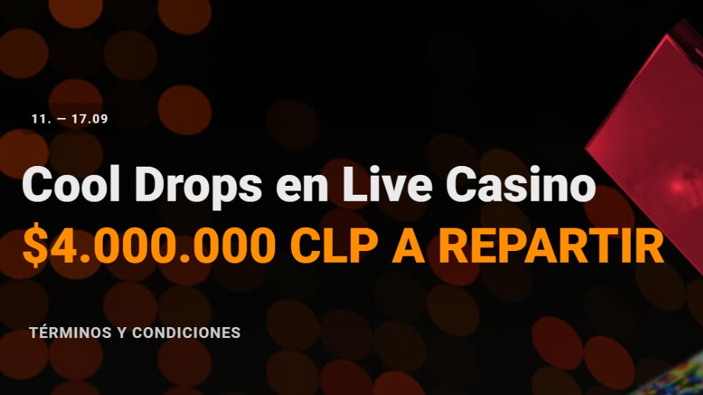 Cool Drops de 4 millones CLP en el Live Casino de Coolbet