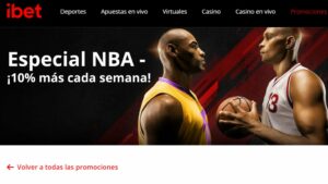 Promo especial juegos de la NBA de iBet Chile