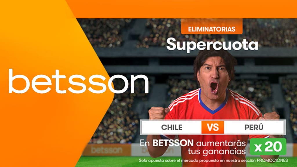 Supercuota apuestas X20 Eliminatorias Chile vs Perú Betsson